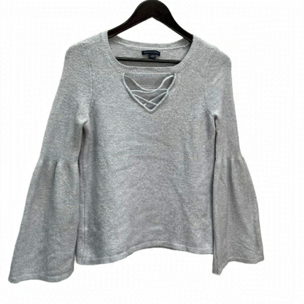american Eagle💙Blue Bell Sleeve Pullover Sweater Size S